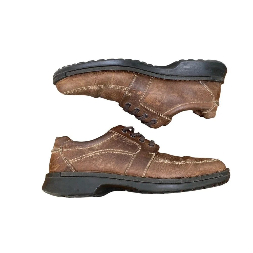 Ecco‎ Fusion Seawalker Brown Leather Oxford Shoes Men's Size EU 44 US 10-10.5